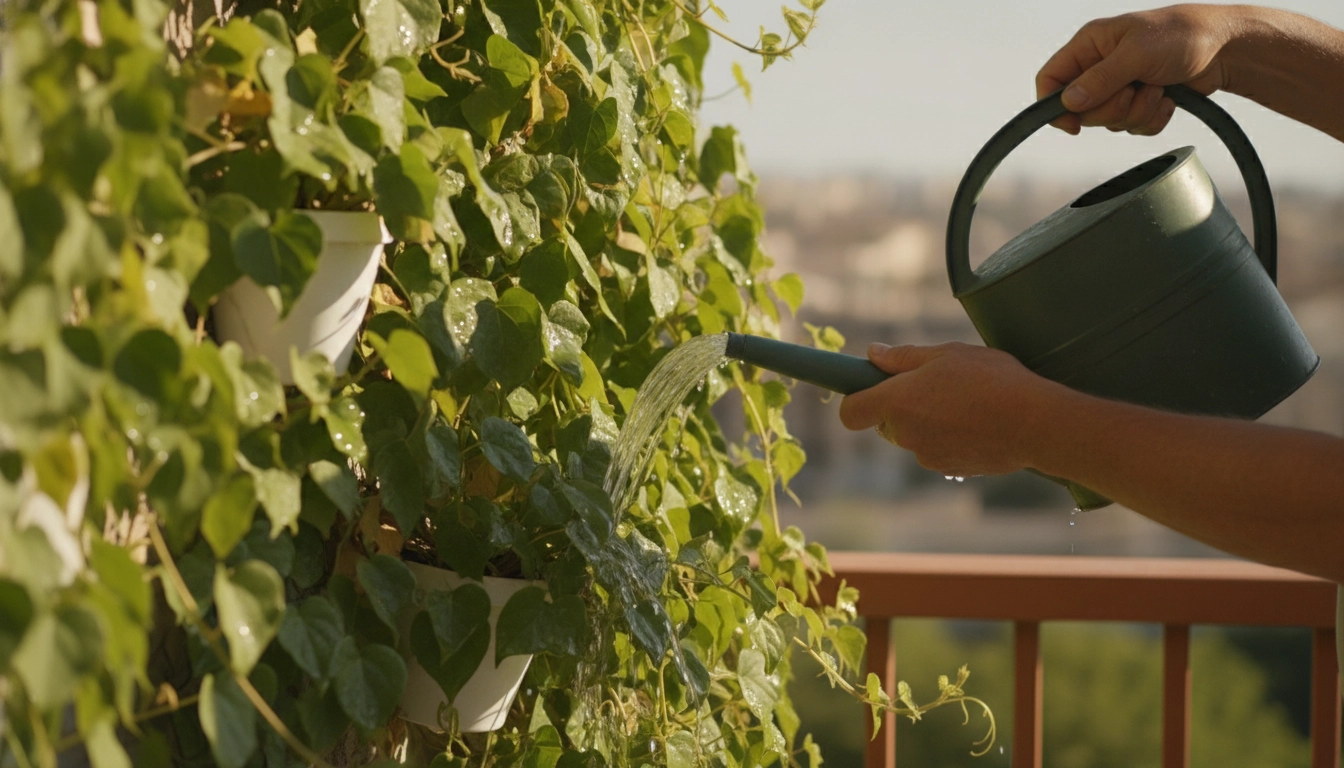 Technique pour arroser plantes grimpantes balcon canicule chaleur efficacement
