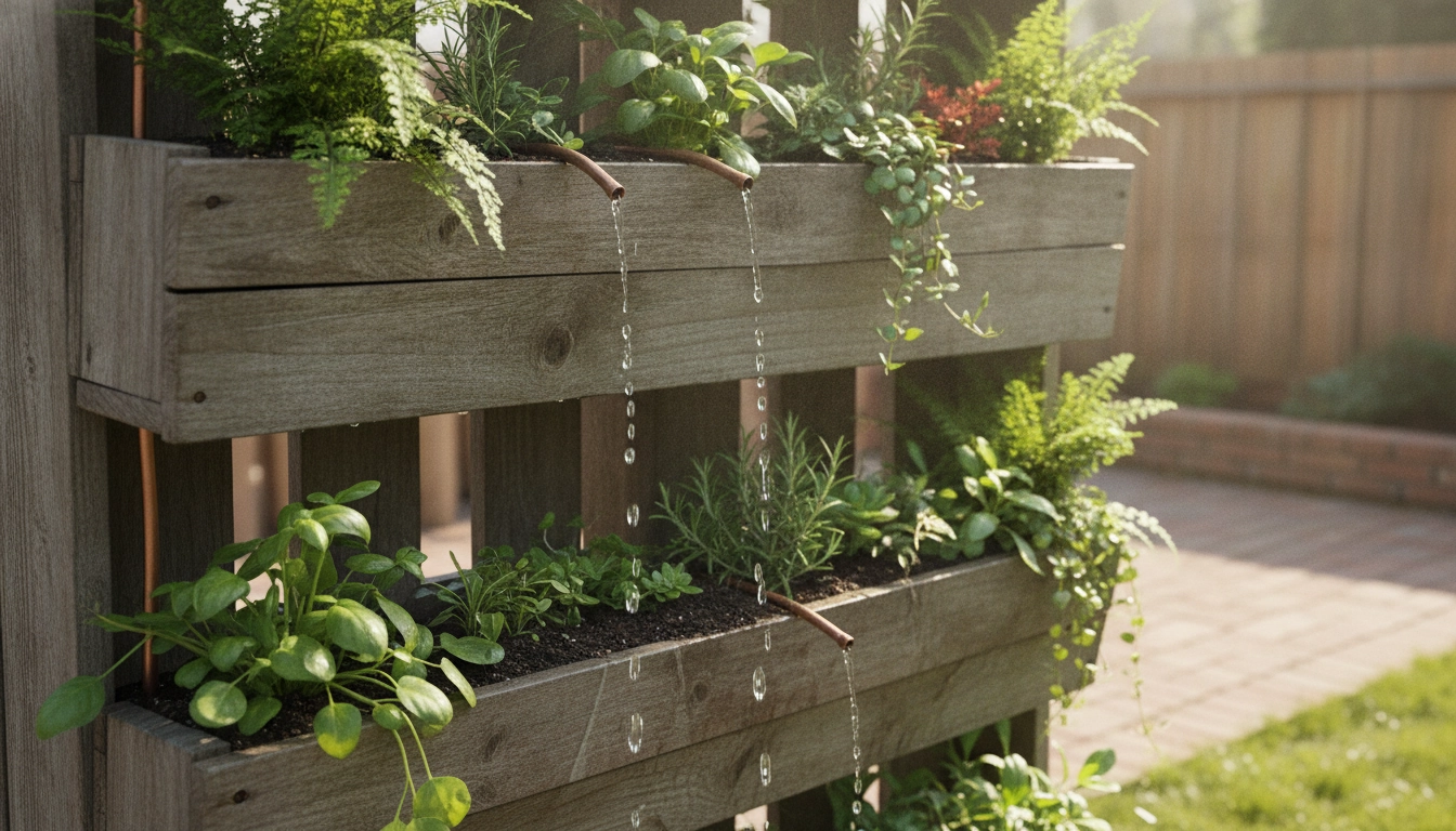 Technique pour savoir comment arroser palette jardin vertical sans gaspiller eau