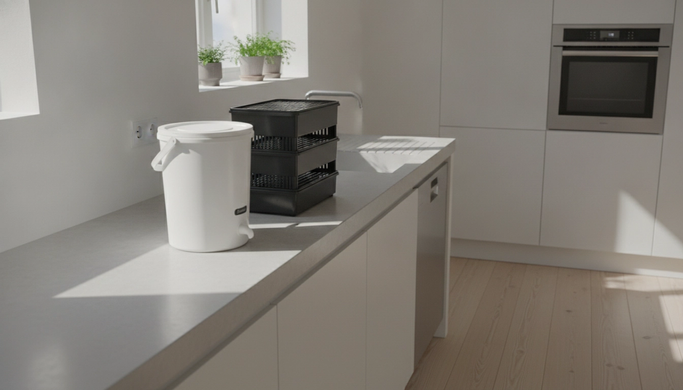 Illustration montrant que composter avec bokashi vermicompost appartement différences est simple et efficace.