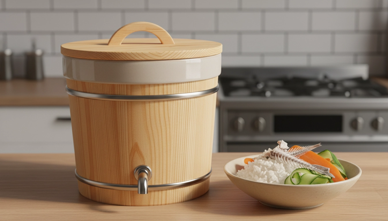 Seau bokashi pour fermenter tous les restes alimentaires dans un appartement
