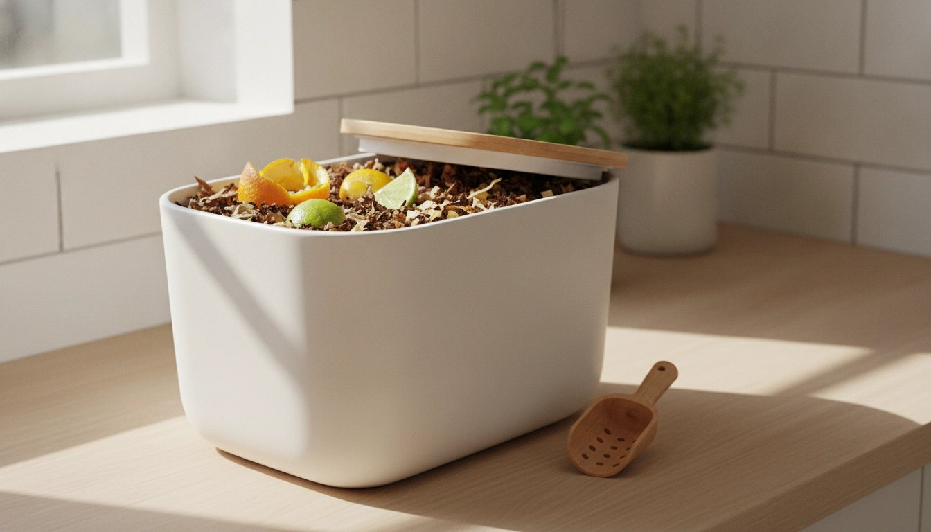Exemple visuel pour comprendre si peut-on composter les agrumes en appartement correctement.