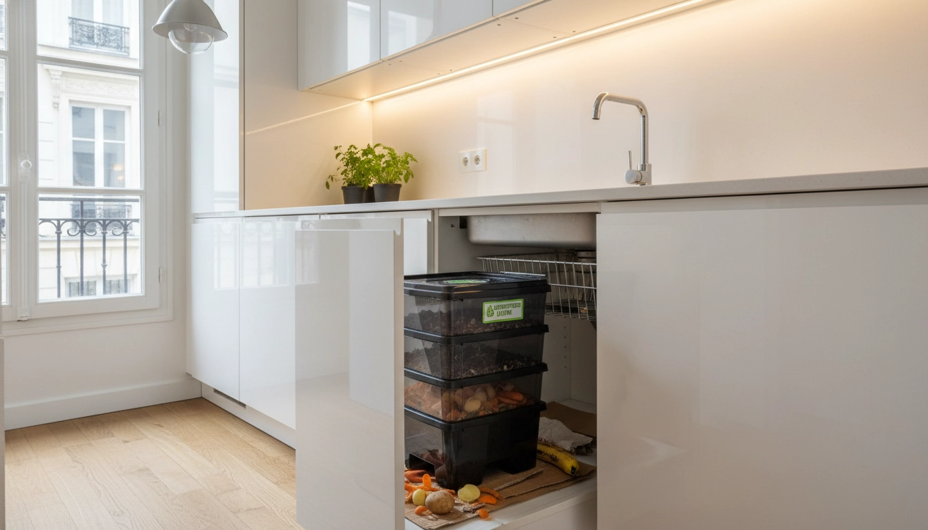 Guide pratique pour comprendre comment installer un lombricomposteur dans un petit appartement sous l'évier de cuisine