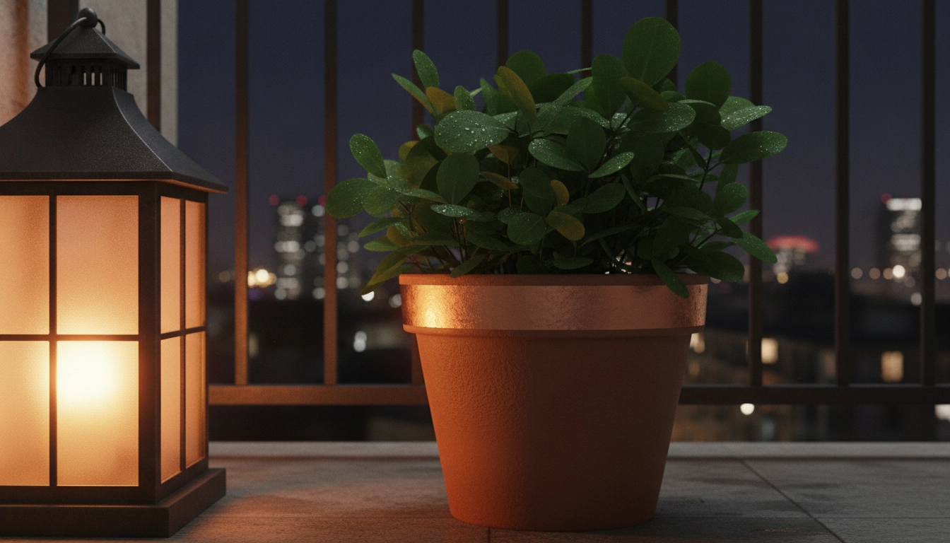 Protection efficace contre les limaces et escargots pot balcon nuit avec du cuivre