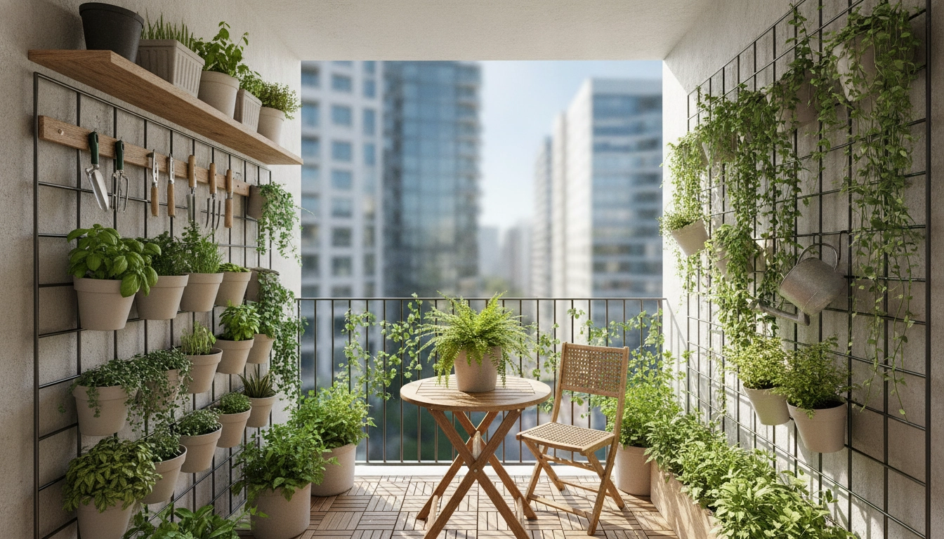 Solution efficace pour organiser produits jardinage balcon sans encombrer l'espace