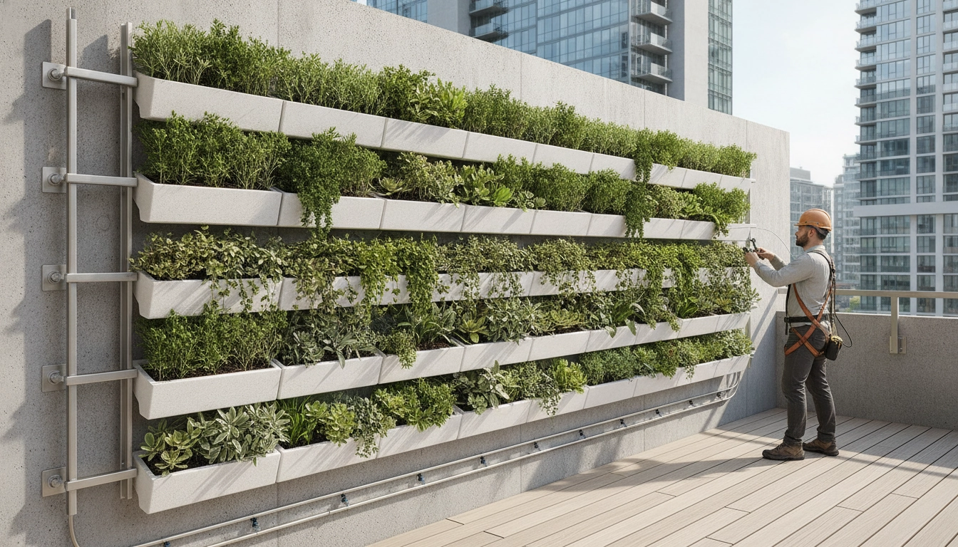 Mur végétal léger optimisé pour le poids mur végétal balcon charge maximale autorisée