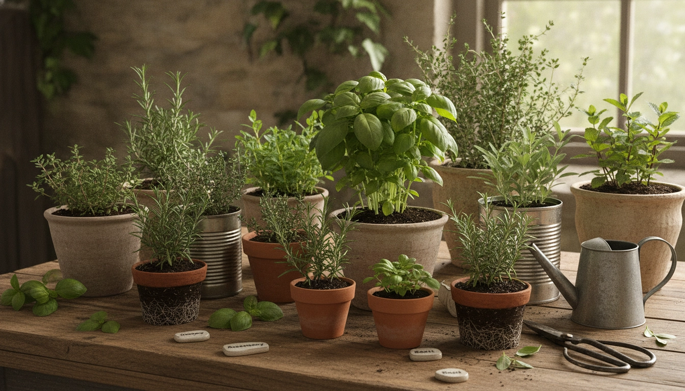 Résultat après avoir appliqué les techniques de bouturage herbacée et ligneuse plantes aromatiques
